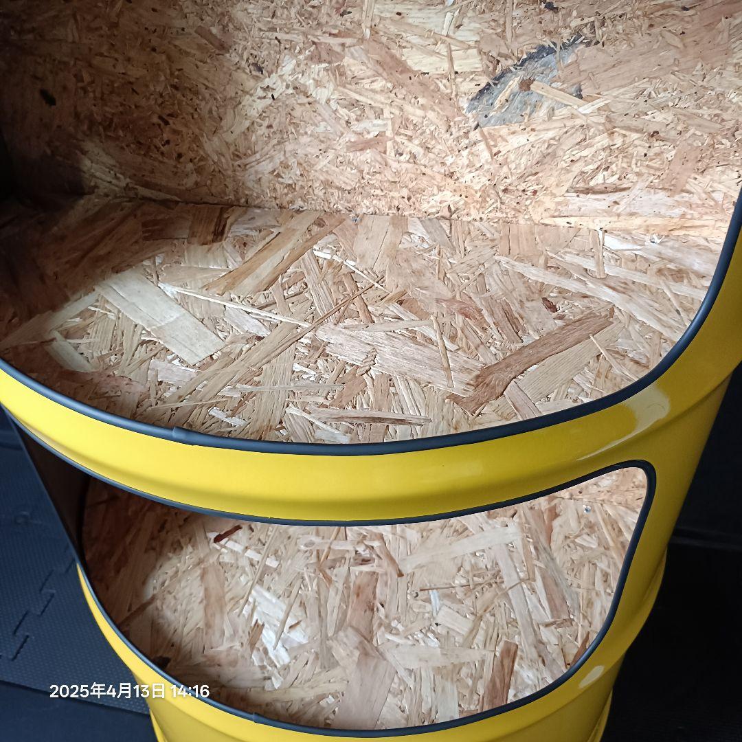 200㍑ドラム缶remakeBOX！イエロー２段