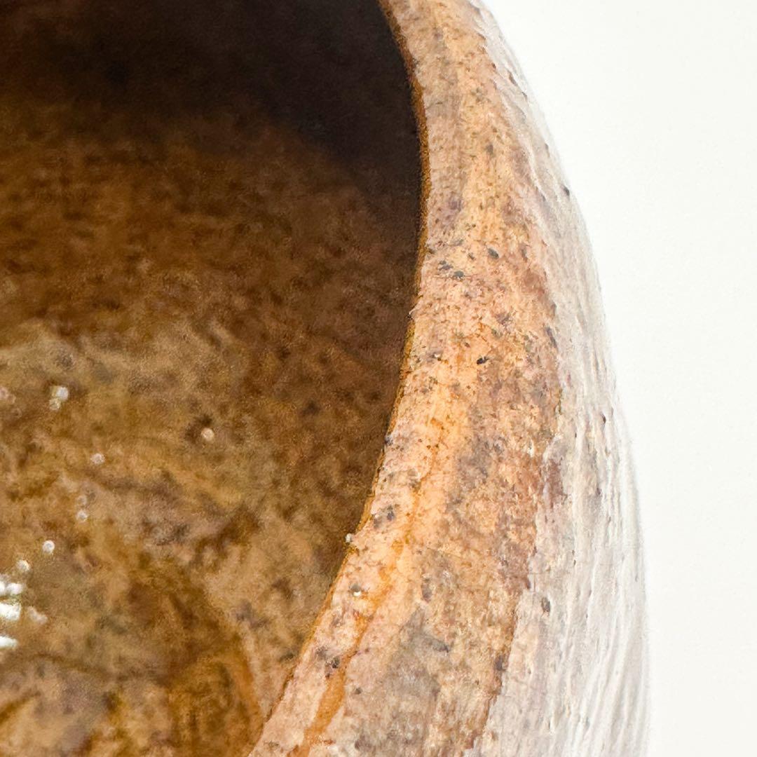 美品 九代 大樋長左衛門作 飴釉 茶碗 大樋焼 高級茶道具 金沢