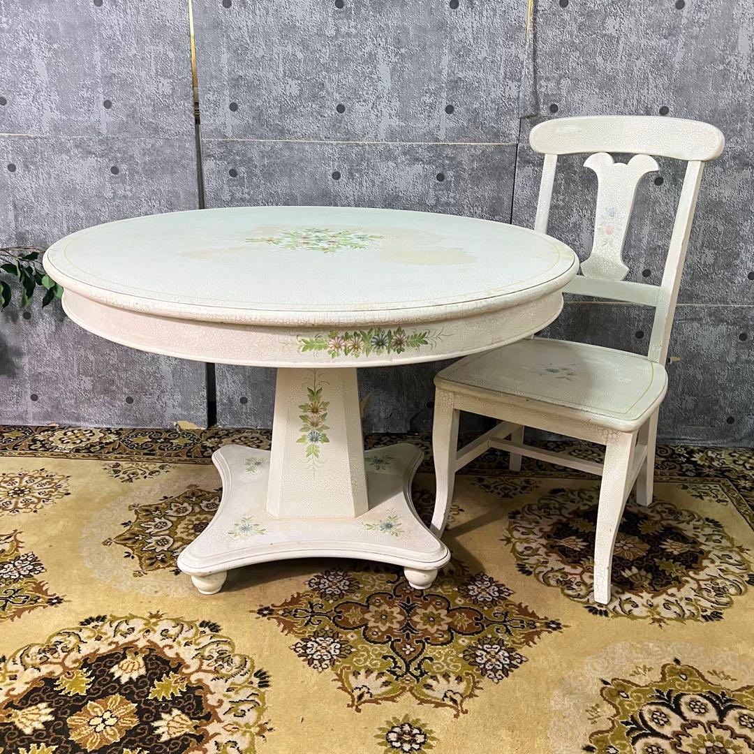 ꧁ヴェルサイユ調家具꧂ダイニングテーブル&チェアセット イタリア製 王宮 食卓机