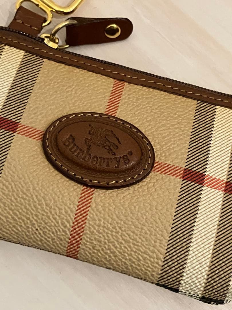 美品　Burberry's バーバリー　ノバチェック　キーリング付ケース