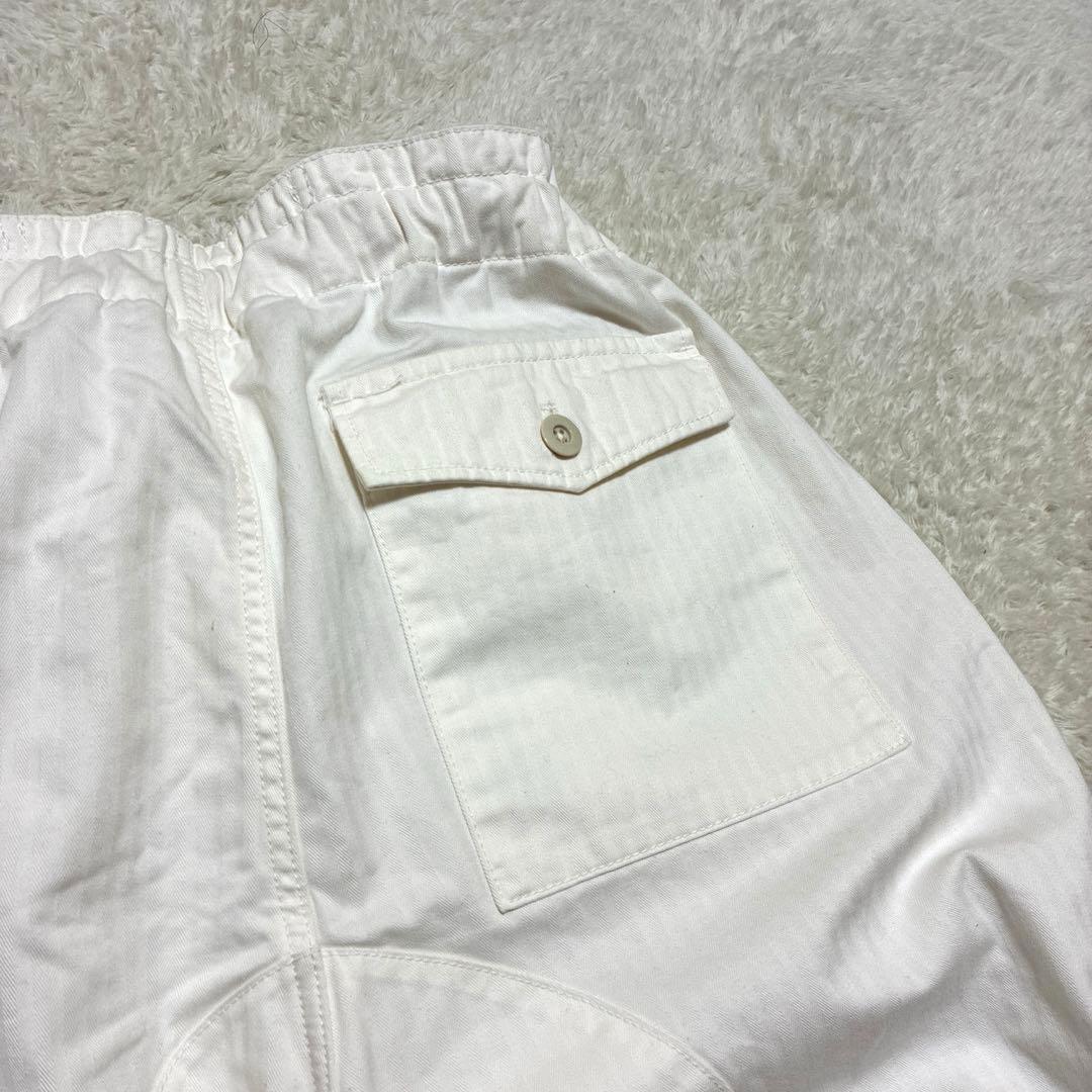 chimala チマラ　ヘリンボーン　カーゴパンツ　Mサイズ　オフホワイト