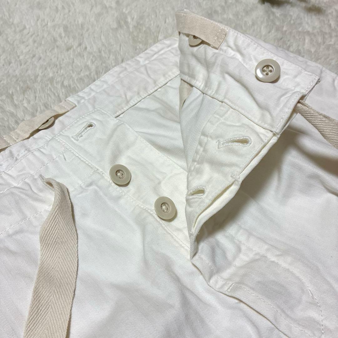 chimala チマラ　ヘリンボーン　カーゴパンツ　Mサイズ　オフホワイト