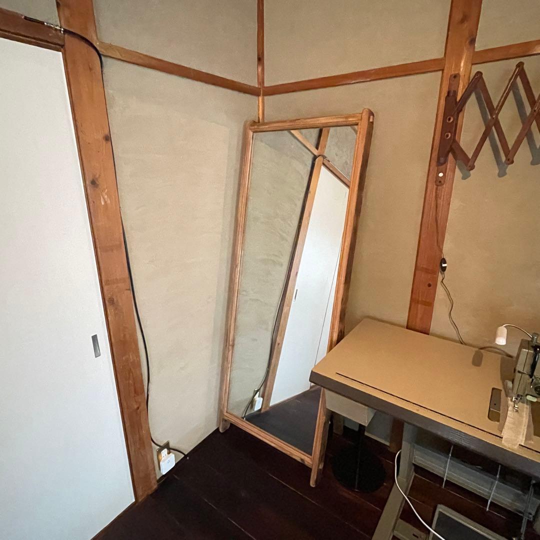 大型 天然木古木 姿見 鏡 ミラー