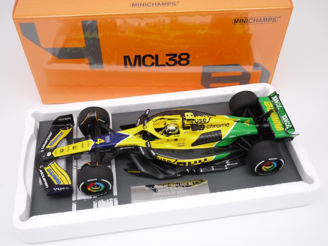 1/18 マクラーレン MCL38 モナコGP セナ トリビュート L.ノリス