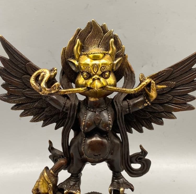 銅器 仏像 蔵伝金翅大鵬鳥銅像 鎮宅辟邪 開運風水 招財 置物 工芸品 装飾品