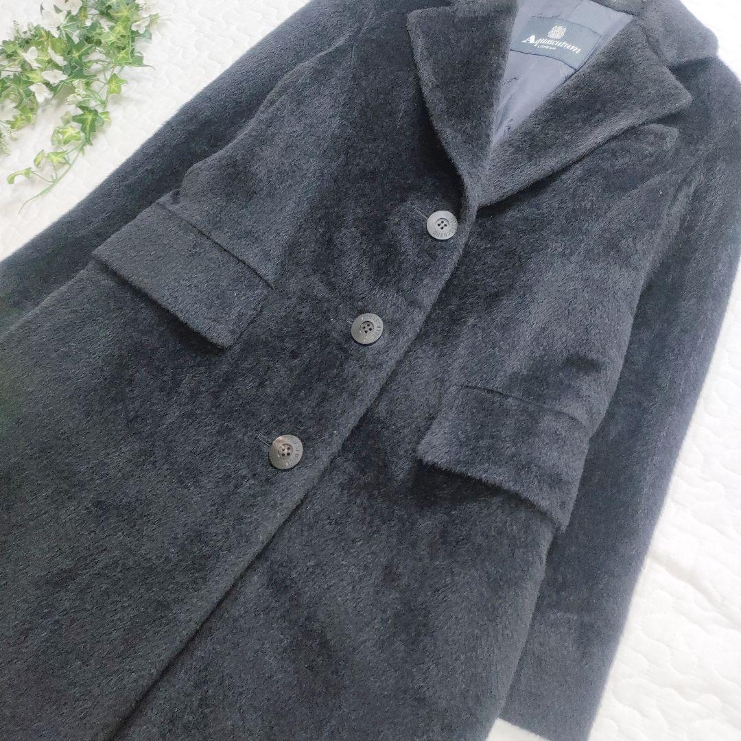 未使用品✨AquaScutum　アルパカウールシャギーコート　黒　サイズ6