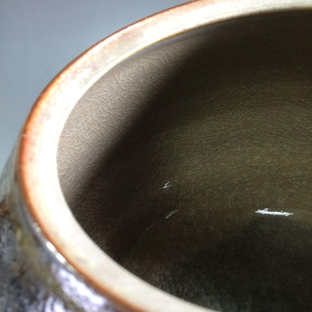 Ｐ８８９　水指　『粟田焼』『伊東陶山造』　木箱　茶道具