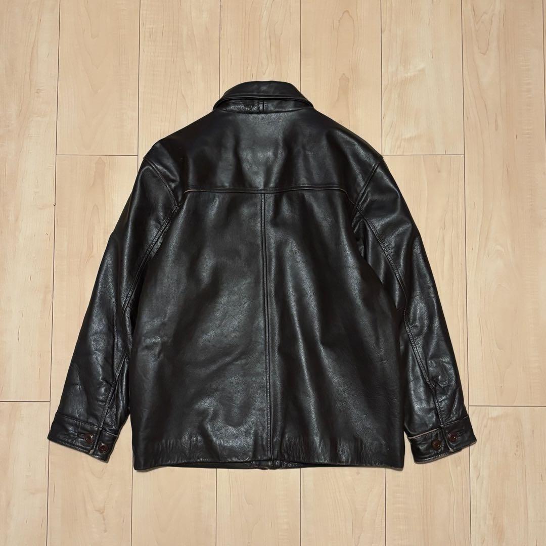 90s old ギャップ 本革 レザージャケット ブルゾン 中綿キルト y2k