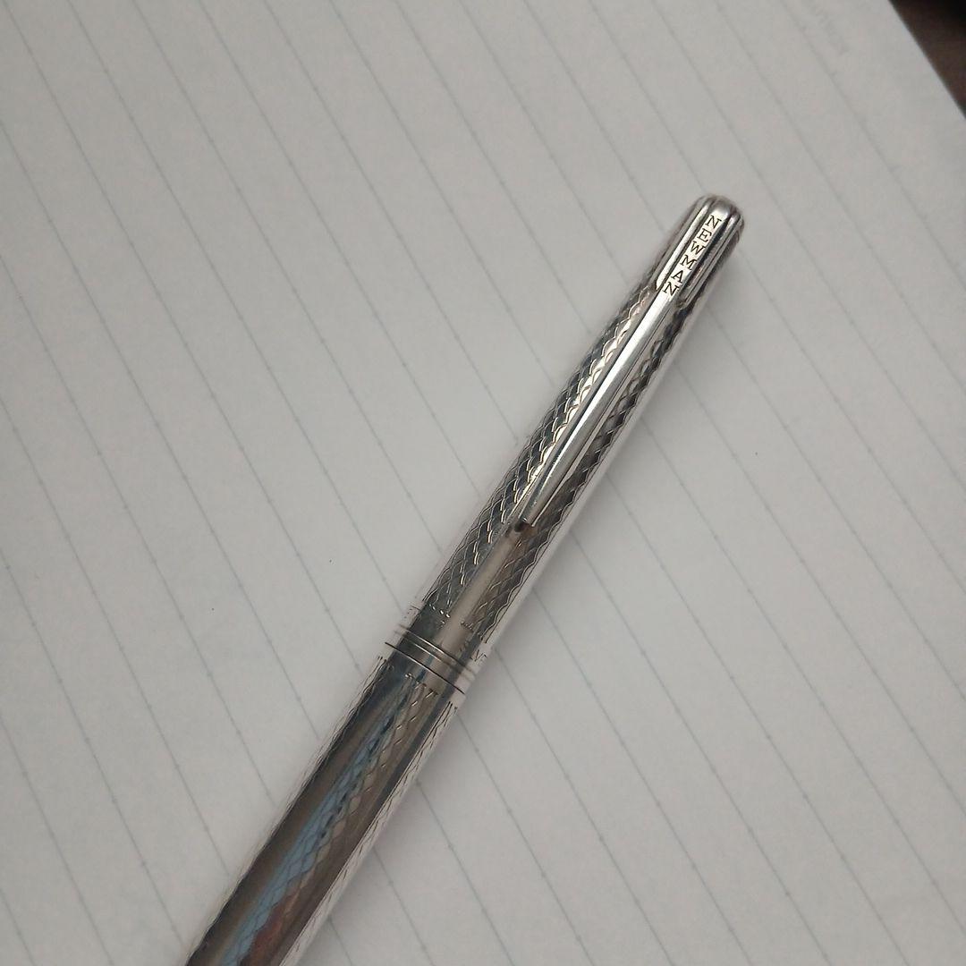 ニューマン newman　矢羽クリップ　純銀製廃盤シャープペンシル　純銀　2色