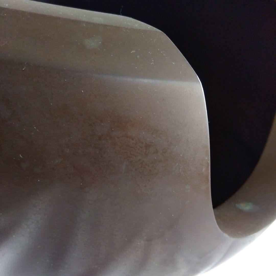 茶道具　大西風炉　風炉釜(前欠け風炉)　宗勘作　五徳　漆敷板付き　未使用