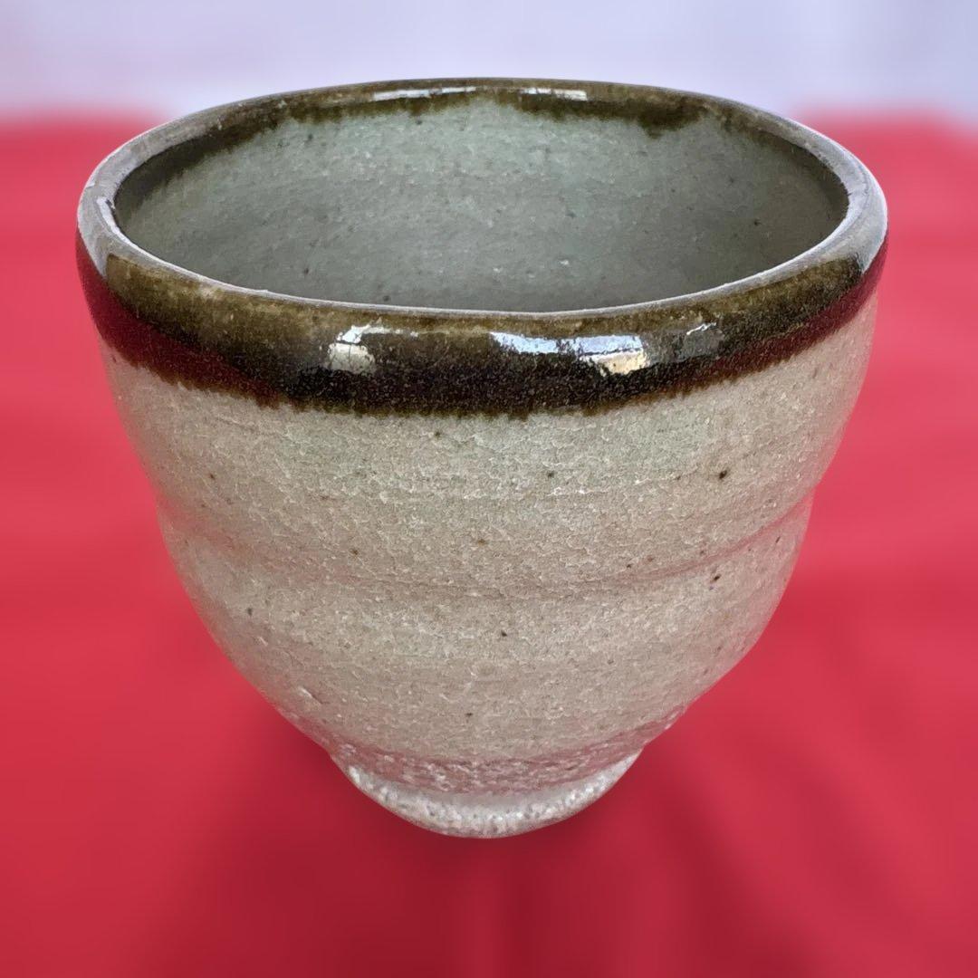 人間国宝　濱田庄司作 地釉鉄絵　湯呑み