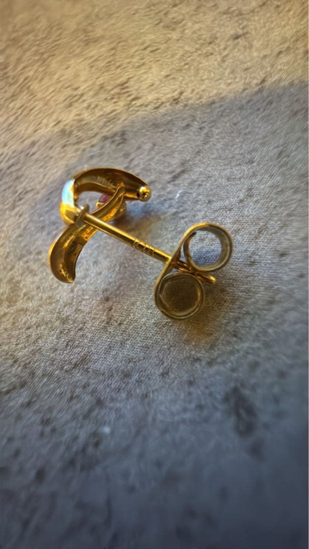 お*ん様 遺品整理　k18刻印　バラピアス　カメオトップ　チェーン ジュエリーセ