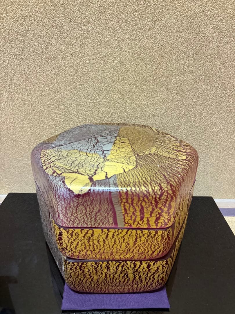 文化勲章　藤田喬平　手吹　飾筥　春千里　潤織箱