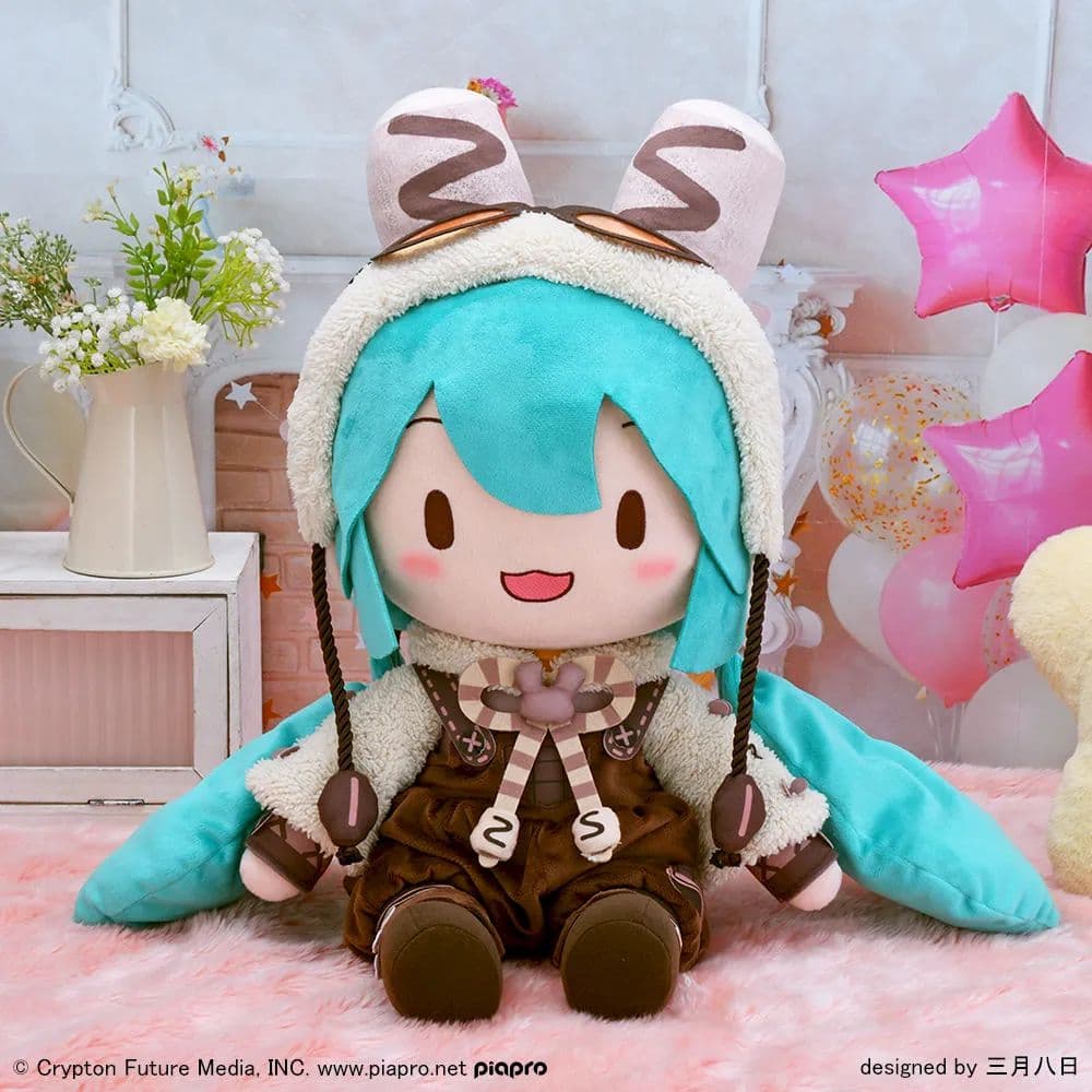 ふわぷち ぬいぐるみ　初音ミク　マシュマロホットココア