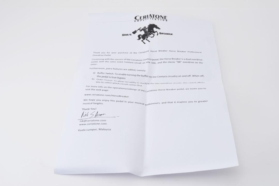 新品 未使用 Ceriatone Horse Breaker Gold