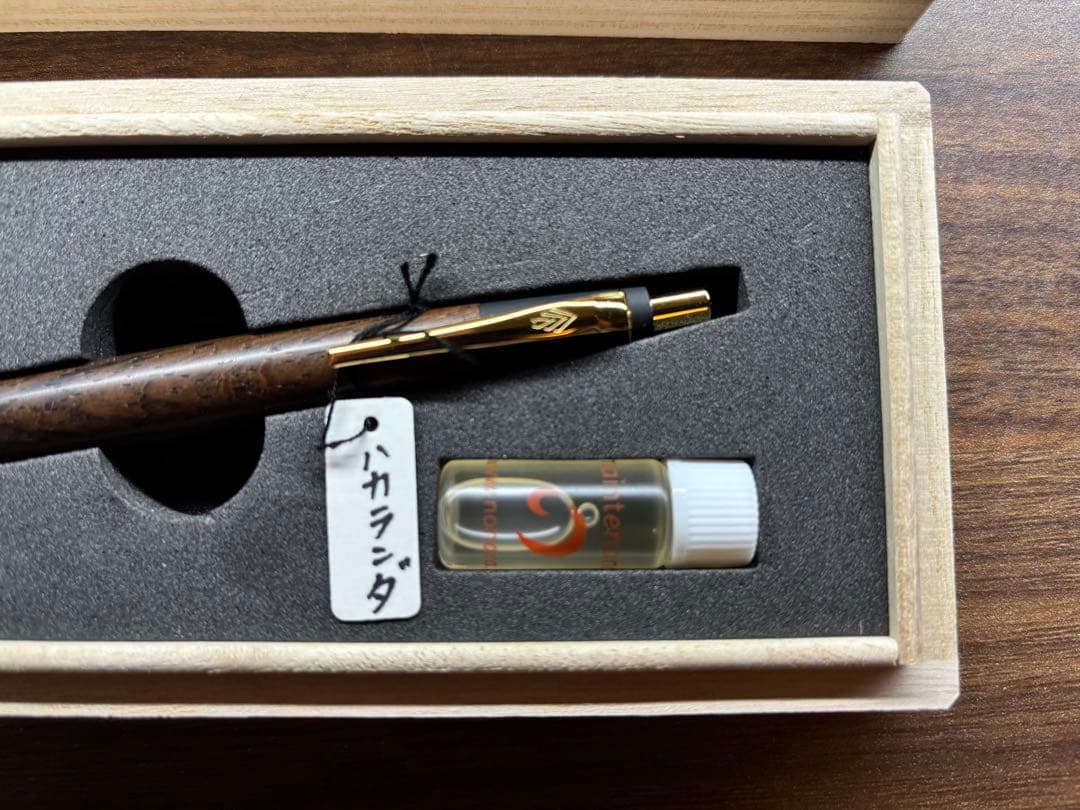 新品未使用　野原工芸　新型シャープペンシル　ゴールド金具　ハカランダ　超希少樹種
