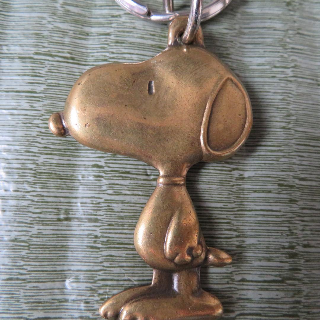 レトロ　スヌーピー SNOOPY 　真鍮　キーホルダー　　ヴィンテージ