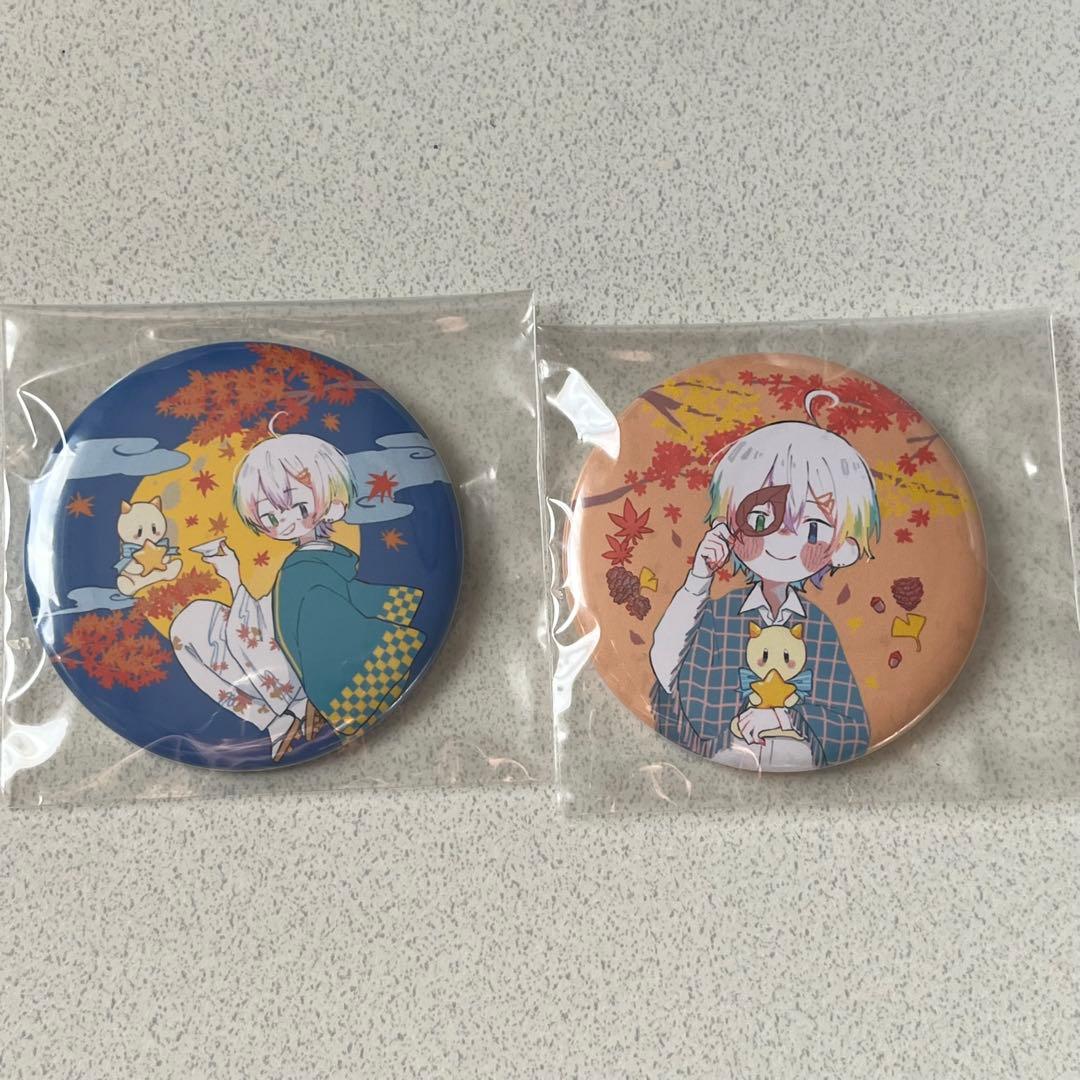 値下げ中 Relu れるくんシーズン秋2020(紅葉 満月) 缶バッジ