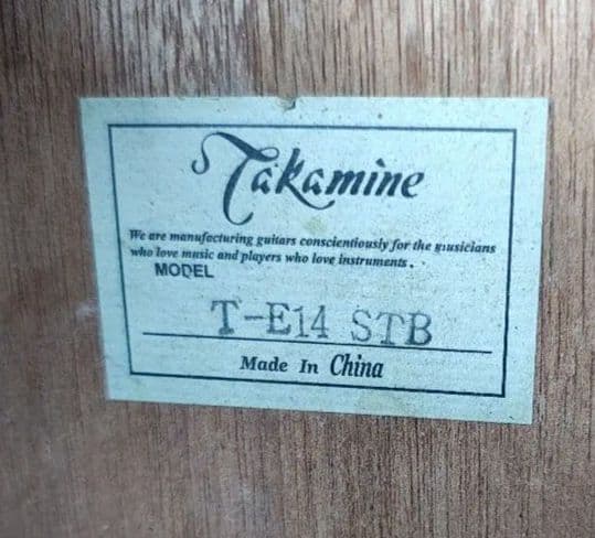美品 Takamine T−E 14 STB プリアンプ付きエレアコ H/C付