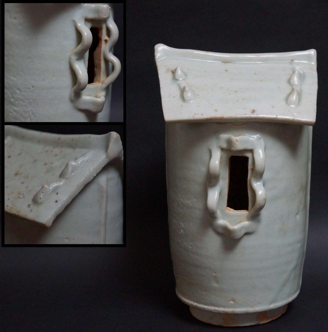 宋時代  青白磁穀倉 置物 影青香炉 越州窯青磁 唐物茶道具 共箱付 古渡