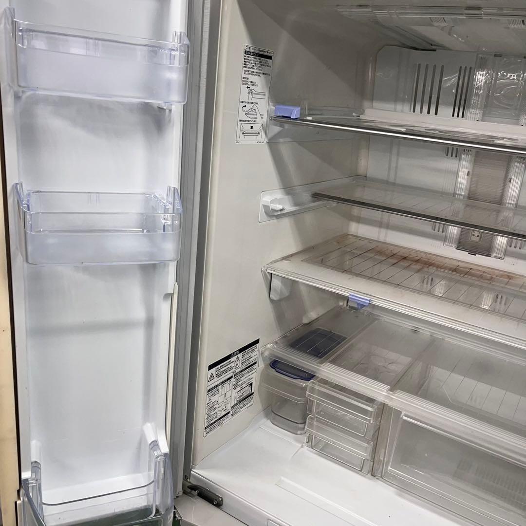 712 三菱　大型冷蔵庫　465L 400L強　家庭用　自動製氷　フレンチドア
