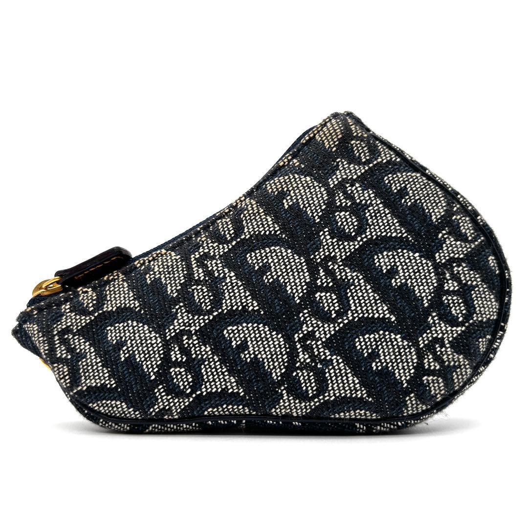 【正規品】ディオール ケース サドル トロッター キーリング ネイビー 金