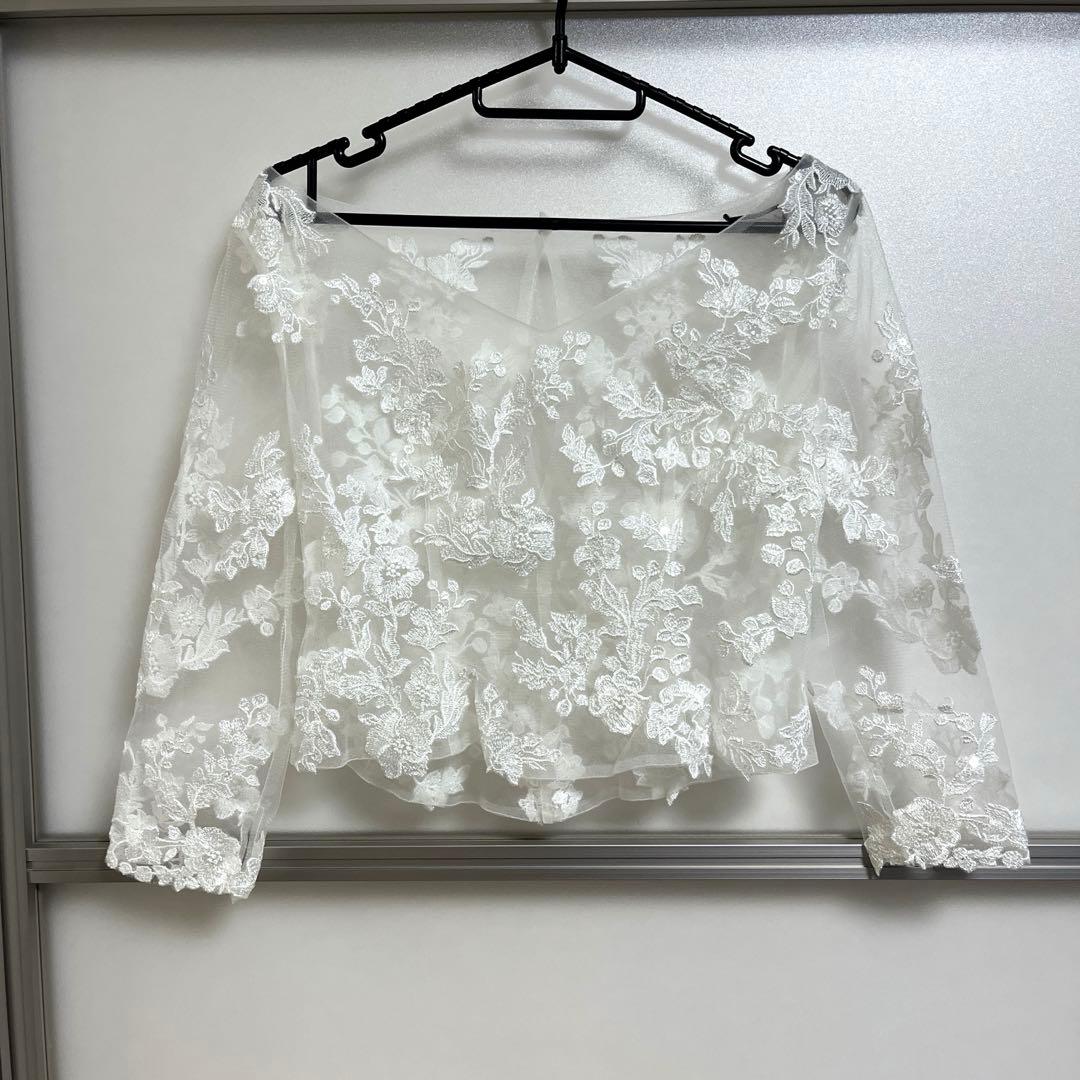 LILIO ブライダルブラウス 11号 ワタベウェディング　ボレロ　スパンコール