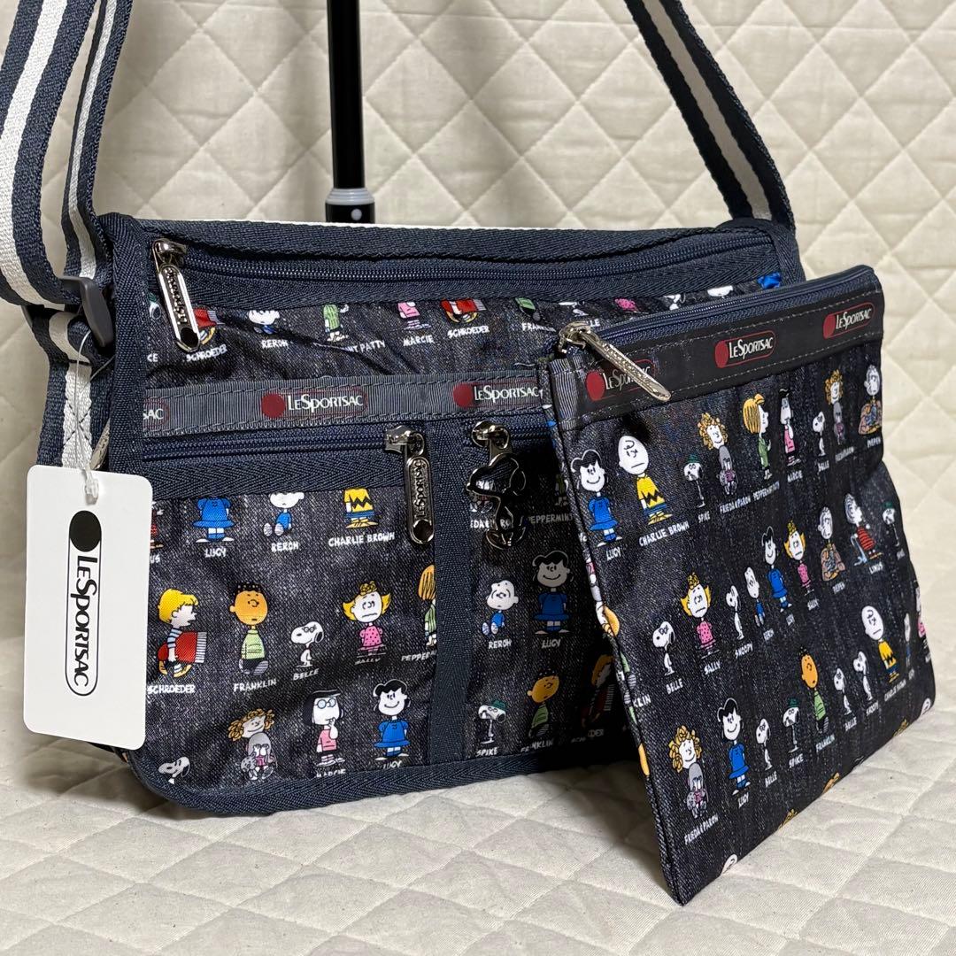 レスポートサック　スモールエブリデイバッグ　ピーナッツオールスター　デニム調
