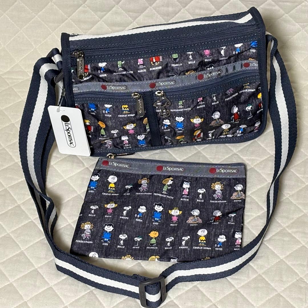 レスポートサック　スモールエブリデイバッグ　ピーナッツオールスター　デニム調