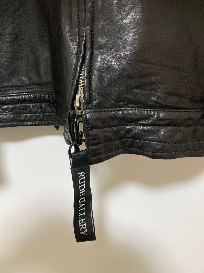 RUDE GALLERY シングルライダースジャケット ブラック