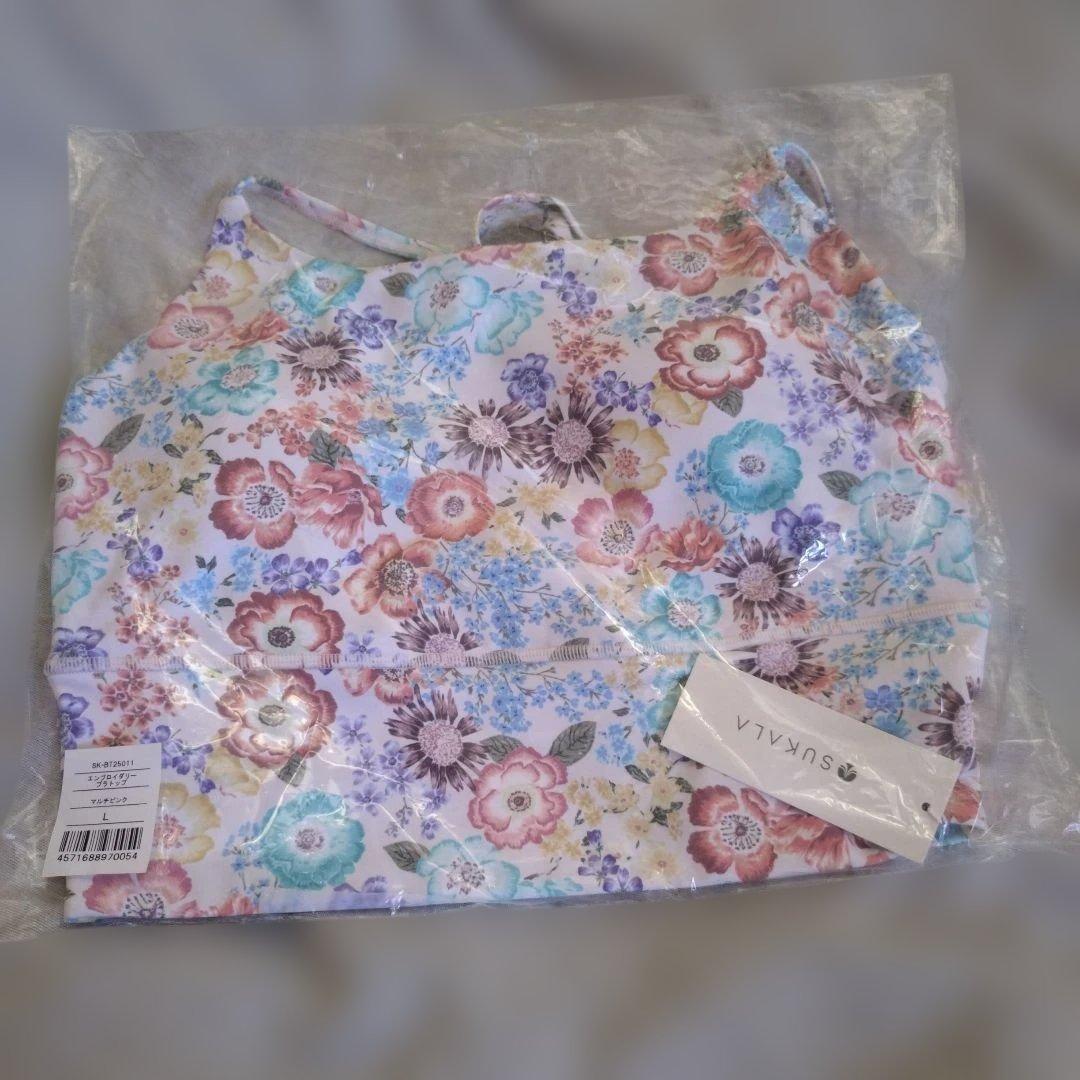 新品☆スカーラ☆エンブロイダリーブラトップ　L