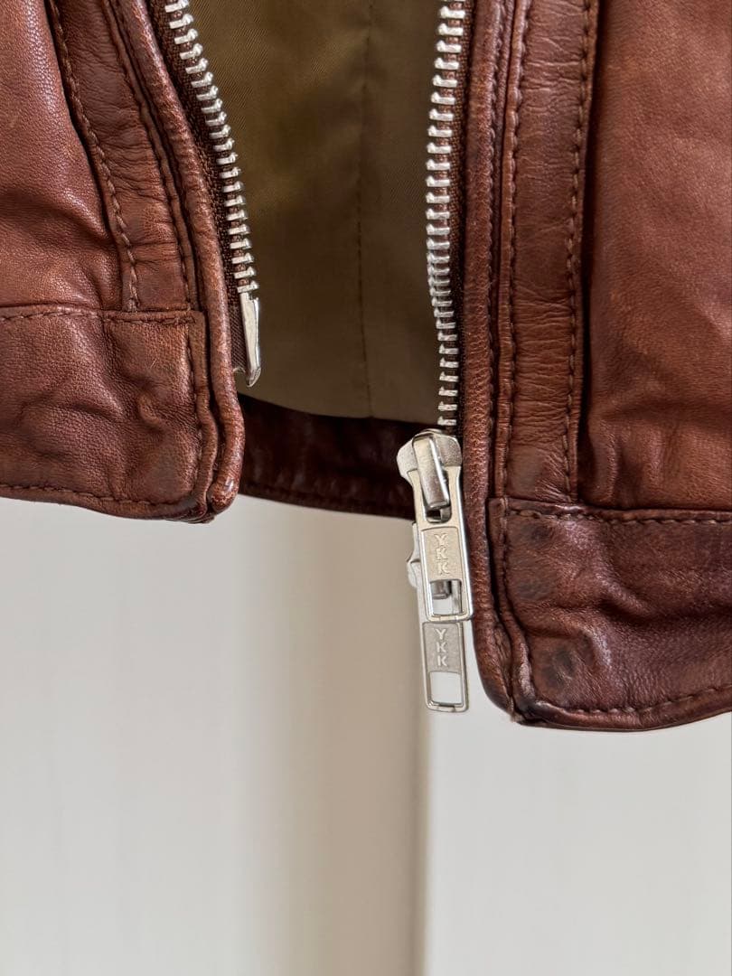 【美品】ユナイデットアローズ ライダースジャケット シングルジップ Mサイズ