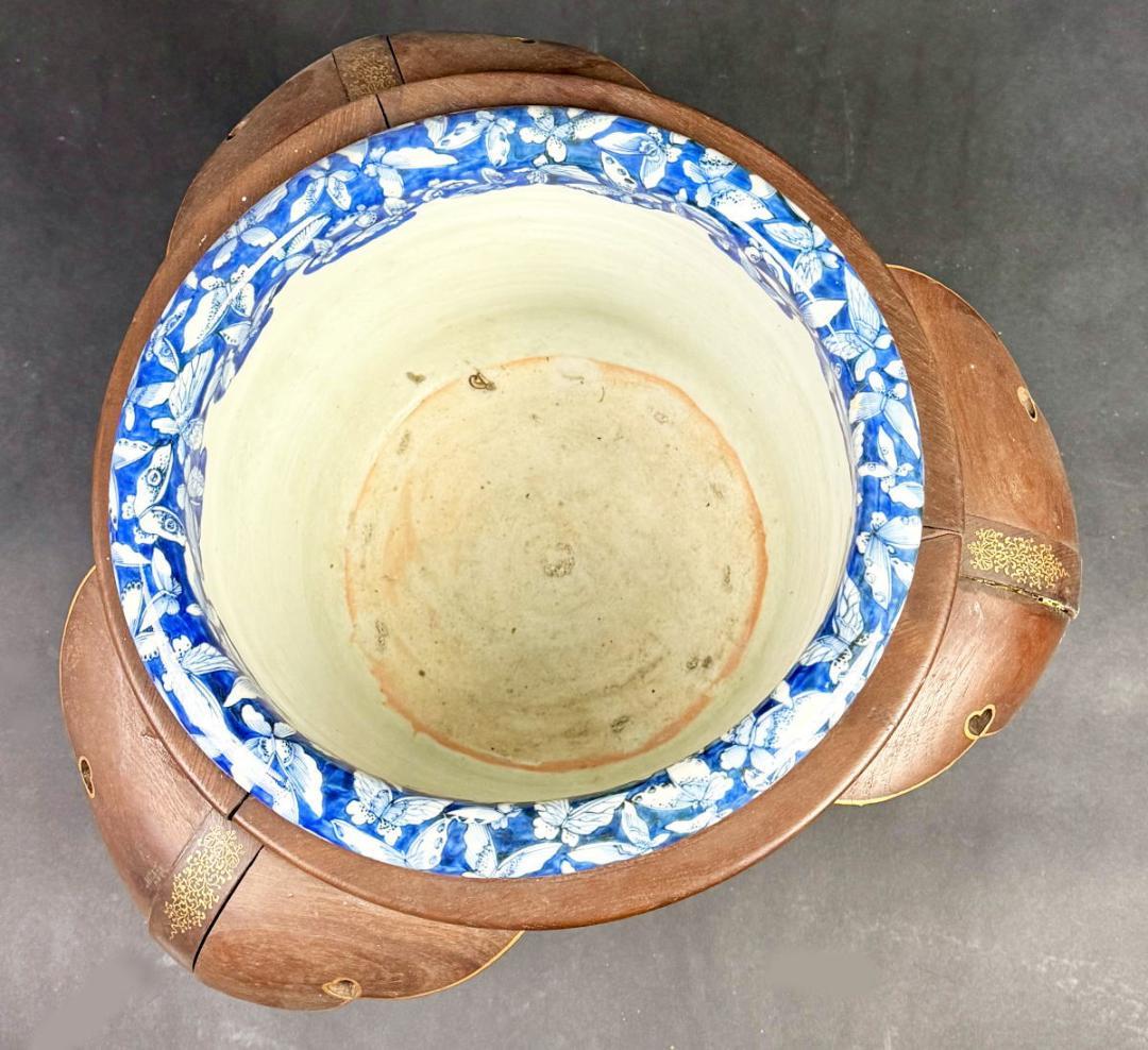 江戸時代 古染付鉢 呉須 青花 焼物 入手困難 骨董 日本古玩 WWTT215