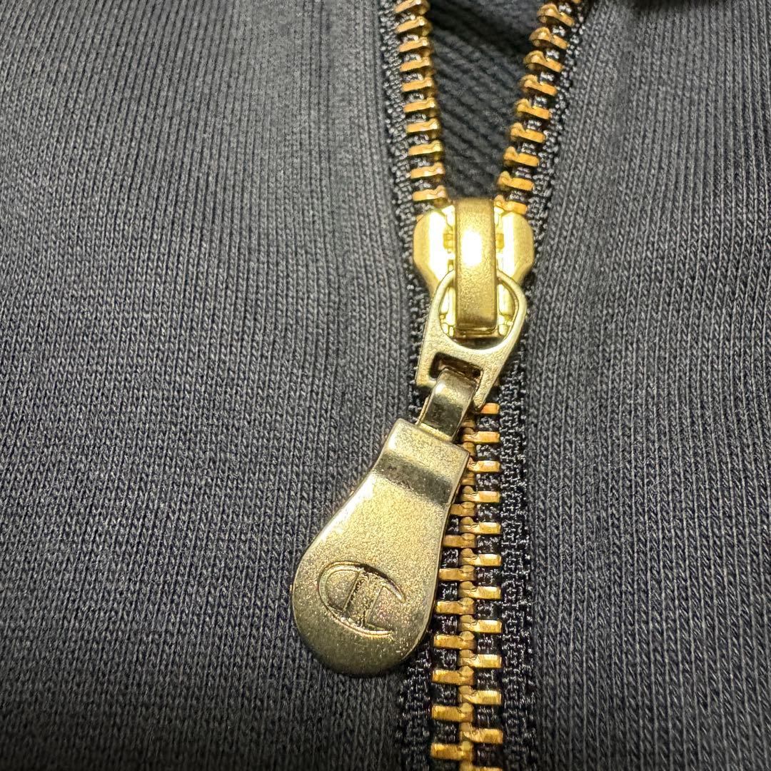 【希少】チャンピオン パーカーセットアップ　デカロゴ　XL 黒金 y2k 00'