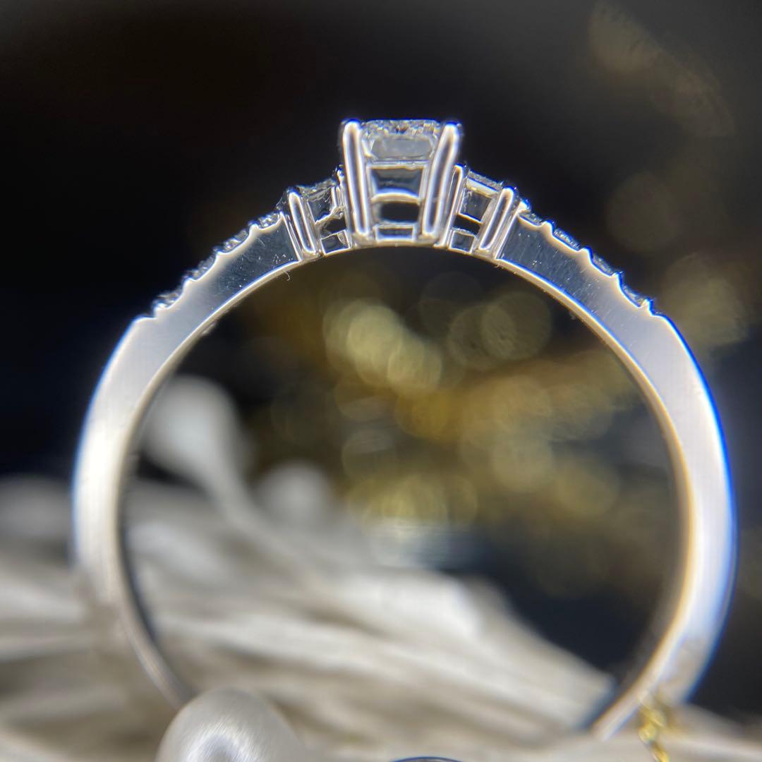 天然 ダイヤモンド 計0.43ct D-SI2 エメラルドカット GIA鑑