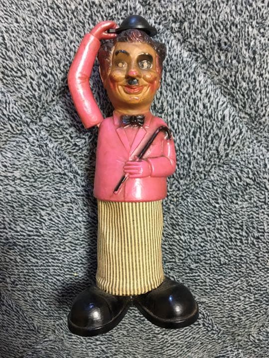 レトロ　プラ製　チャップリン人形フィギュア　検索ソフビ　ポピー　ブルマァク