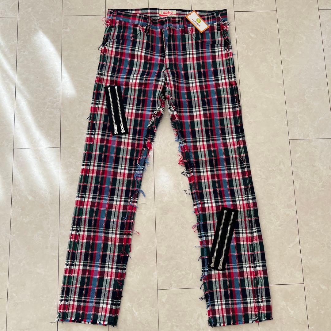 希少！新品hide チェック柄パンツ