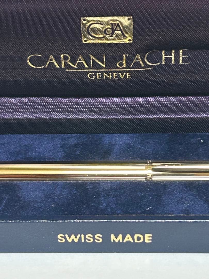 (美品)CARAND’ACHE:カランダッシュゴールドボールペン