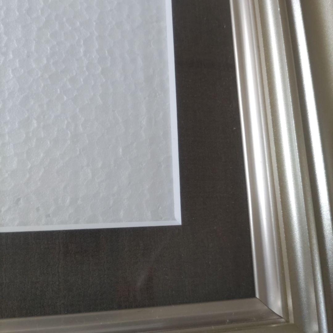 【美品:処分】F20 パールゴールド アクリル額縁 マット入り　紐付き