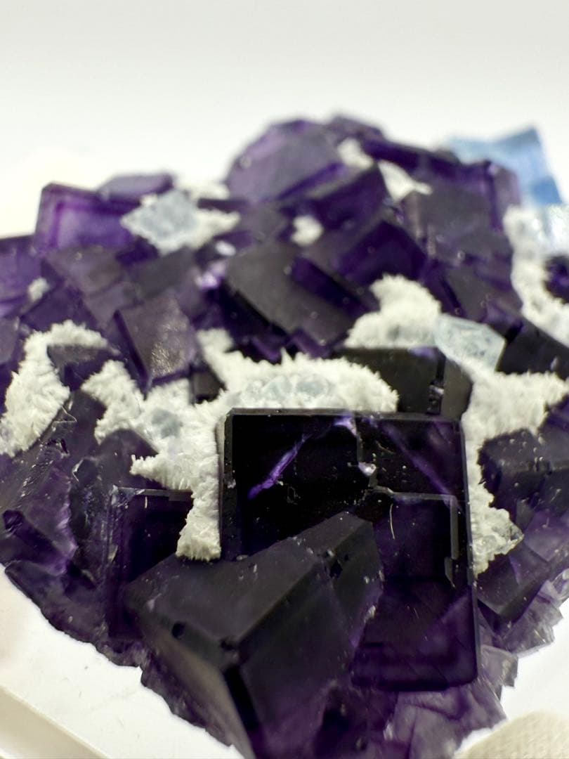 パープル　ブルーフローライト　浙江省産　蛍石　原石　鉱物標本　天然石