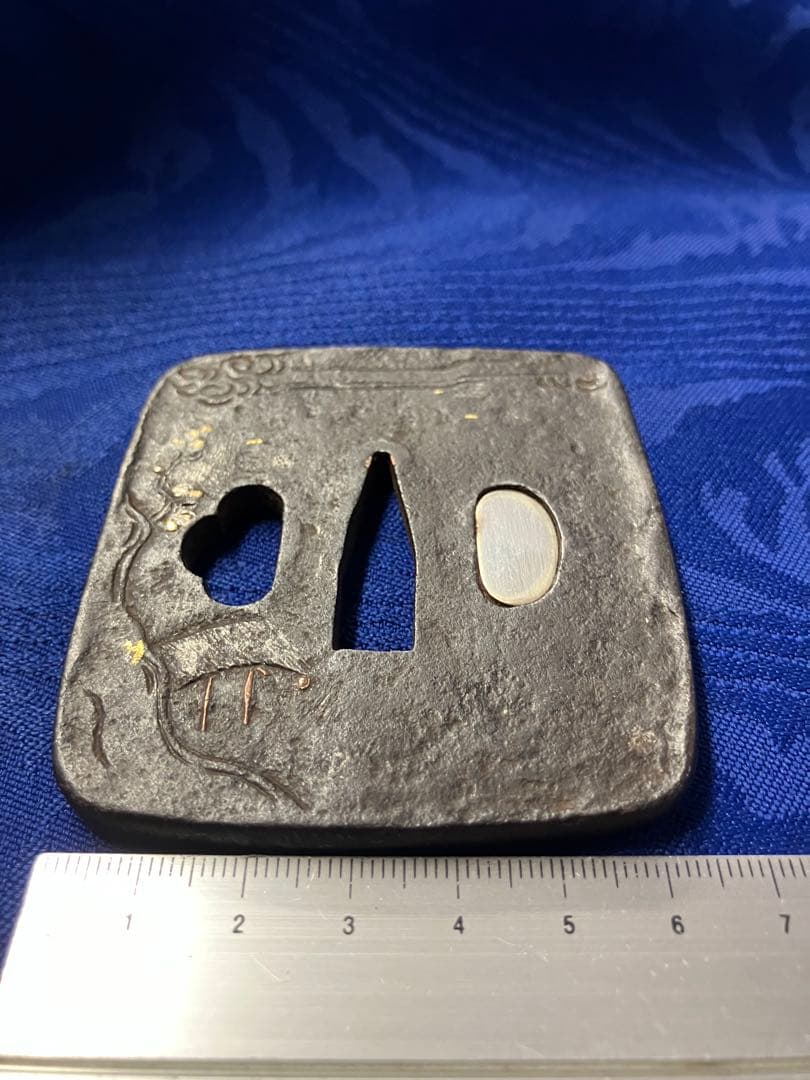 自然の風景 鍔(つば) 約6.5cm 鉄鍔