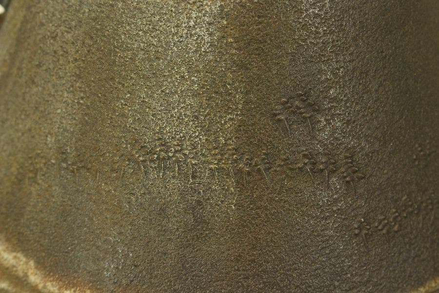 茶道具 刻 鳳凰 風炉 富士釜 時代物(BB527)