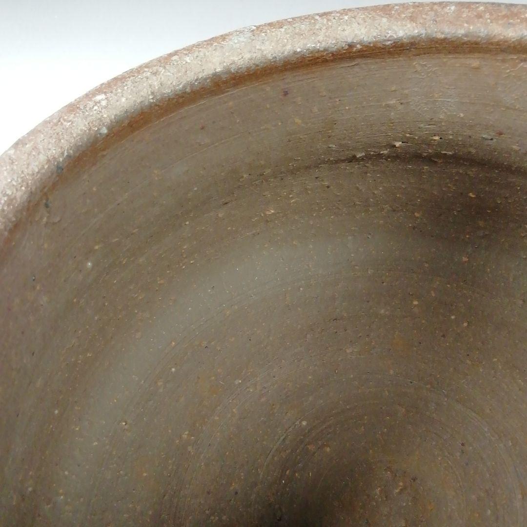 Ｔ６６７　建水　『備前焼』『十四代　木村長十郎(友敬)作』　共箱　茶道具