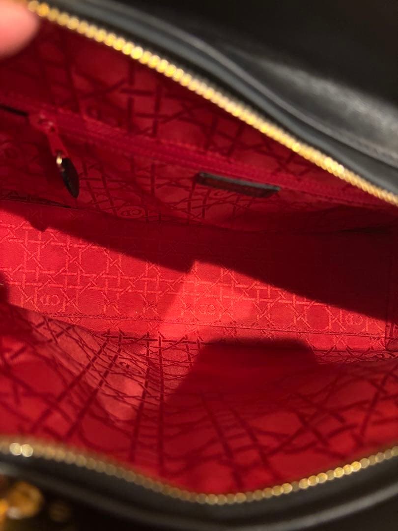 クリスチャンディオール レディディオール ハンドバッグ カナージュ 黒