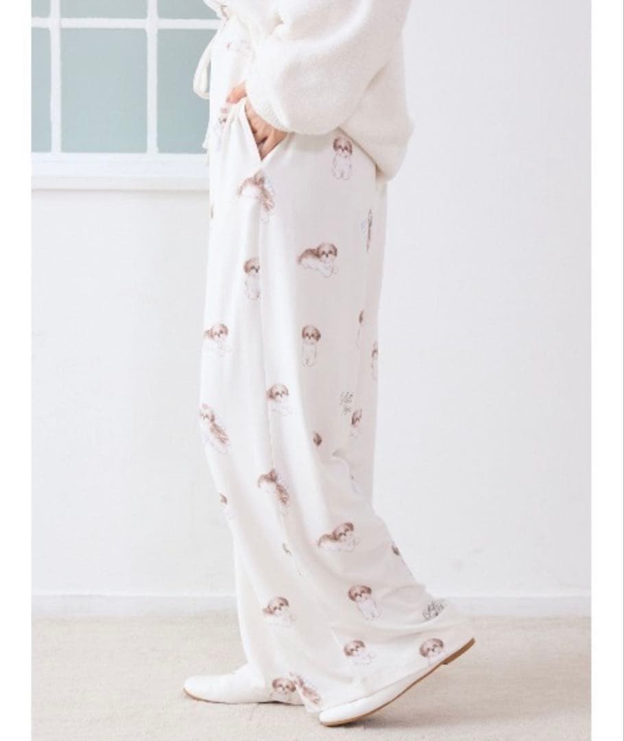 ＊未開封＊シーズー ワンポイント ロンT シーズー柄 ロングパンツ 上下セット