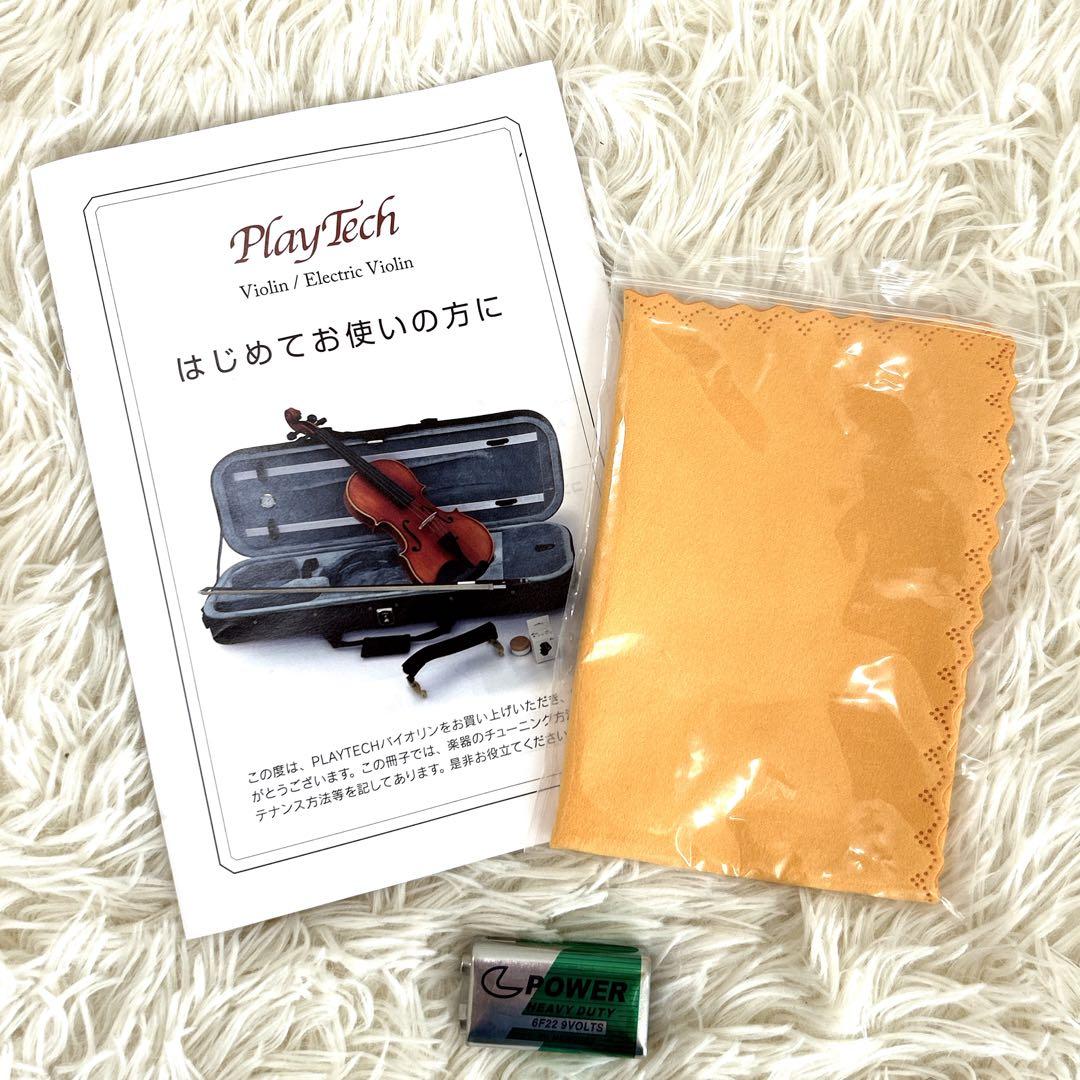 極美品　PlayTech PSV100BK エレキバイオリン ケース付き