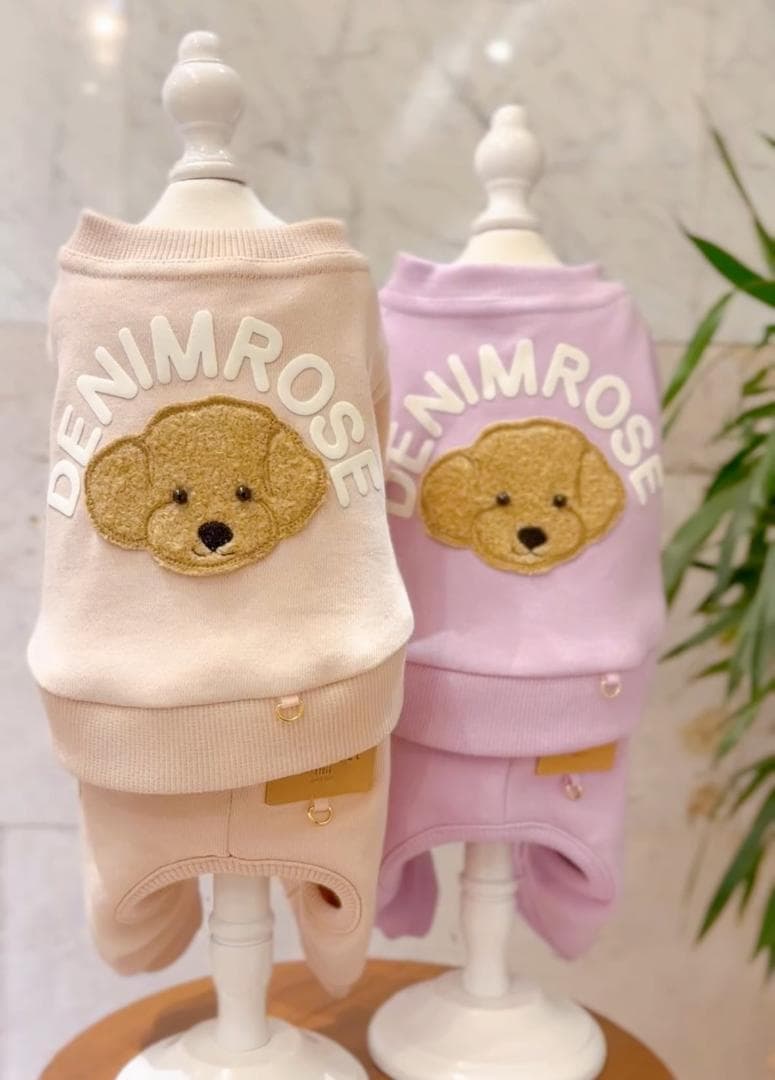 DENIM ROSE ビッグワッペンパステルトレーナー