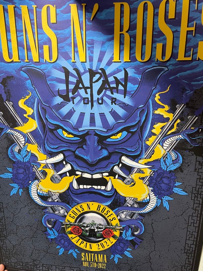 GUNS N' ROSES ガンズアンドローゼス リトグラフ青11/5 初日限定
