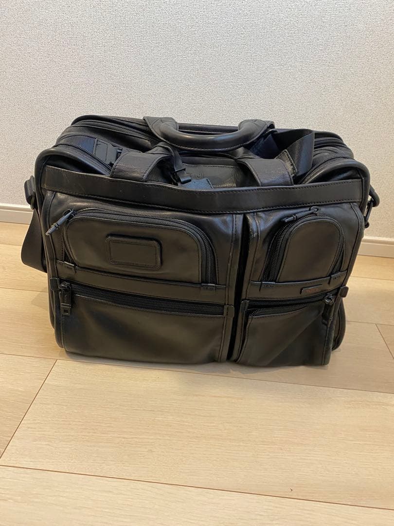 レザー ビジネスバッグ ブラック