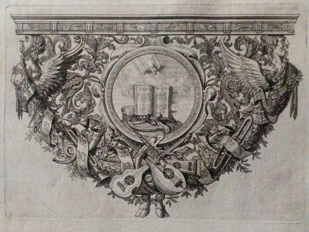 額装品　1729年頃　「聖書　バイブル　零葉」　４作品セット　稀少